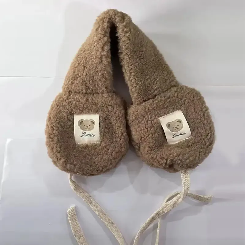 موضة بلون إيرفلاب في الهواء الطلق حماية الباردة غطاء للأذن لينة أفخم الأذن دفئا الشتاء لطيف الدب أفخم غطاء للأذنين النساء الفتيات #5