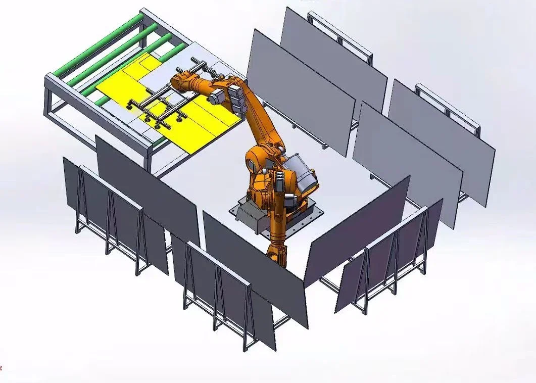 Factory customizable automatic glass robotic arm for glass processing enhanced safety glass machine