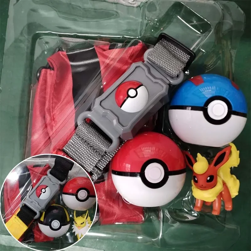 

Pokemon Belt Set Toy Poke Ball Belt Battle Monster Doll ABS Model Toy Set Action Figure Model Children's Toy Gifts Accessories