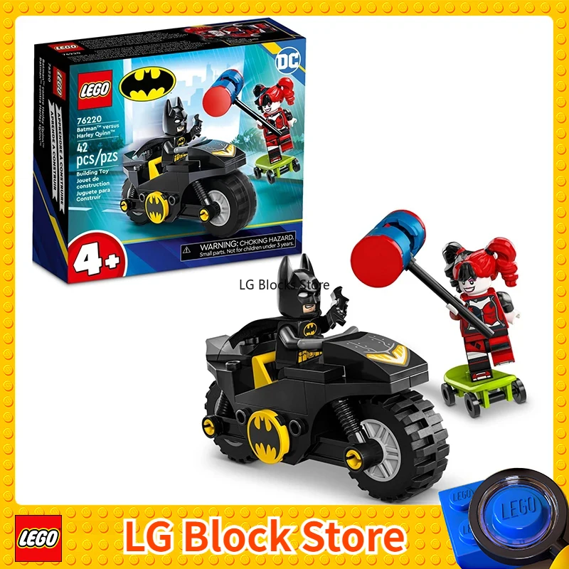 LEGO DC Super Heroes Batman Versus Harley Quinn with Skateboard Motorcycle 76220 Building Toy Set for Kids Boys Girls (42Pieces)