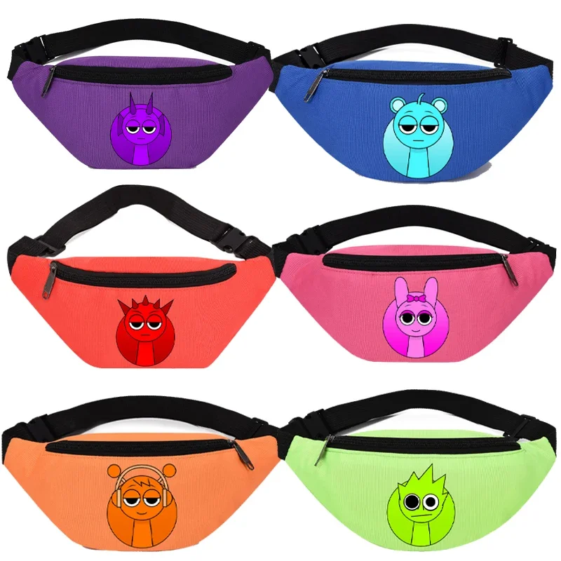 Sprunki Fanny Pack for Women Men New Anime Action Figures Waist Bag Boys Girls Outdoor Sport Belt Wallet Birthday Gift Hot Sales