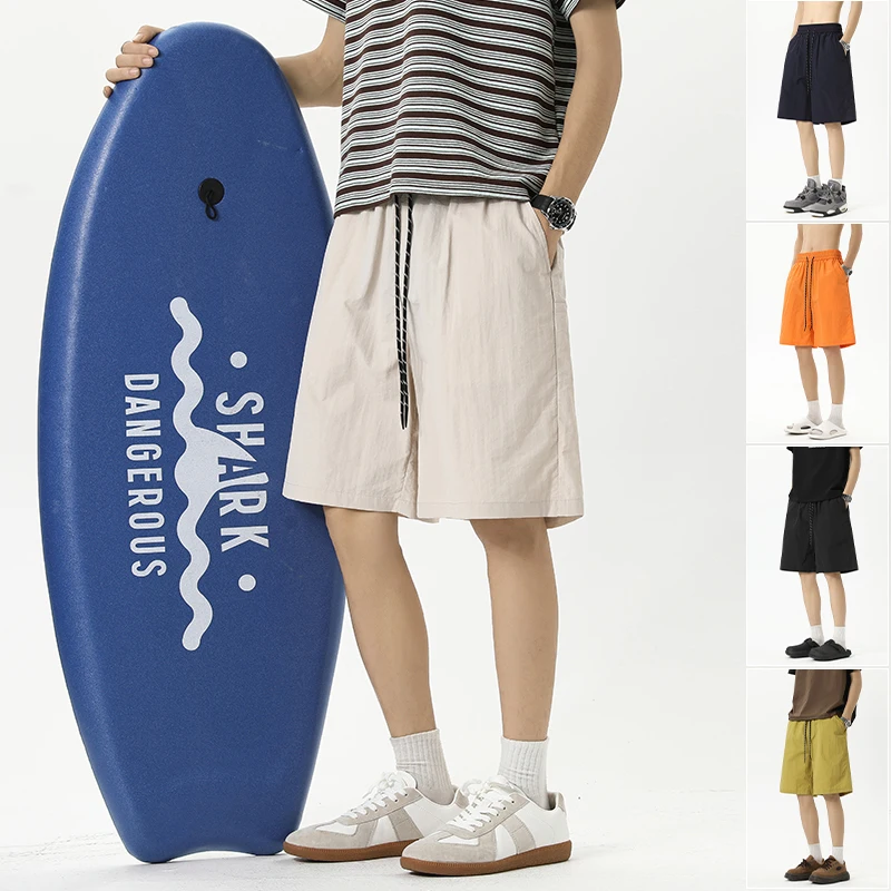 2026 New Summer Men's Four-Point Quick M-5XL Water Resistant Breathable Lightweight Tall Slimming Casual Outdoor Sports Shorts