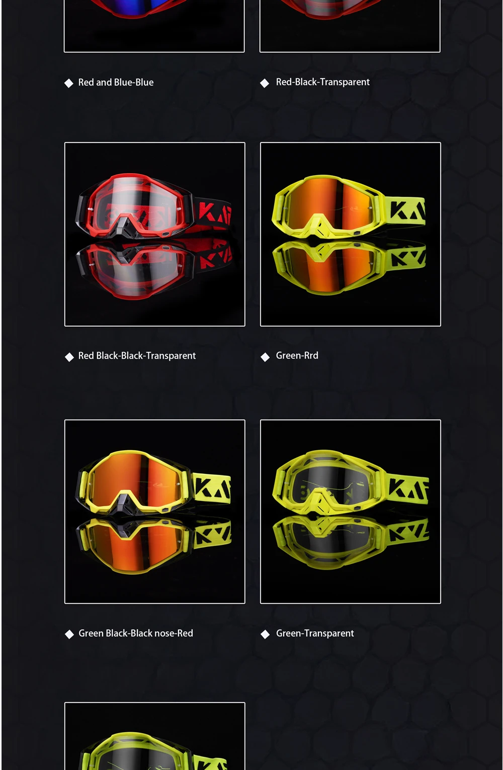 KAROS Motorradbrille UV400 Antibeschlag MX Motocross Off-Road Helm Kompatible Reitbrille K336 – Detail 6