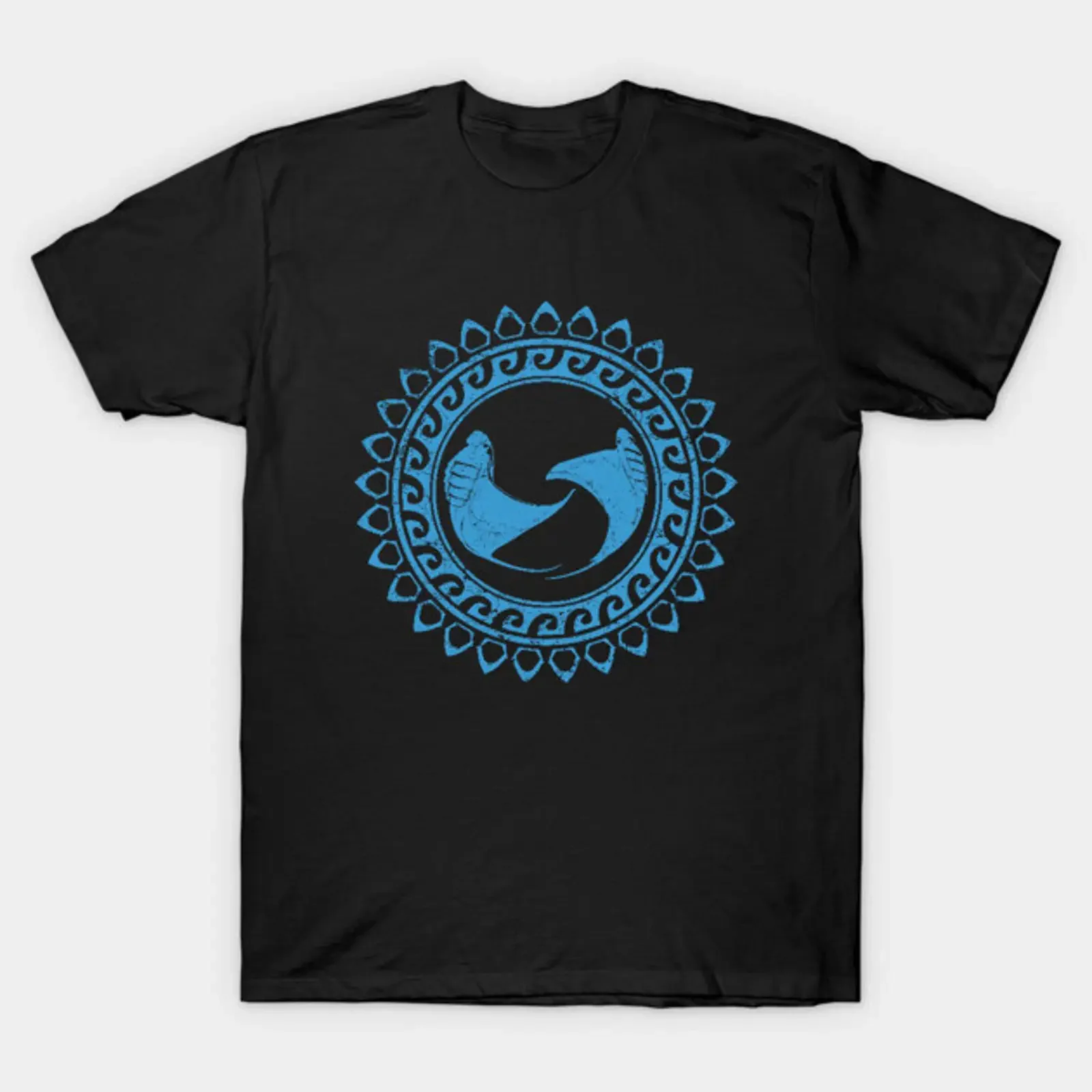 Manta Rays Polynesian Design T Shirt vintage Washed designer clothes Top For Everyday Wear Slightly Stylish Unisex fashion
