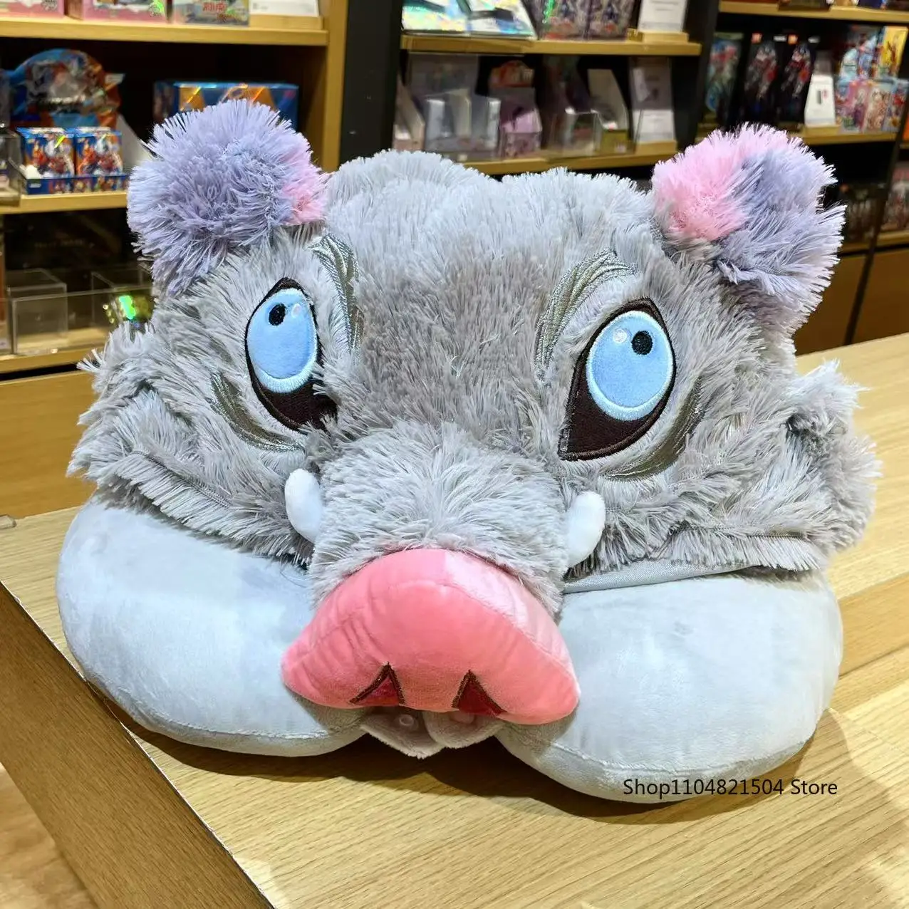 Cosplay Prop Wild Boar Head Plush Hat Demon Slayer Hashibira Inosuke Warm Headgear Japanese anime Stuffed Anime Plushies Gift