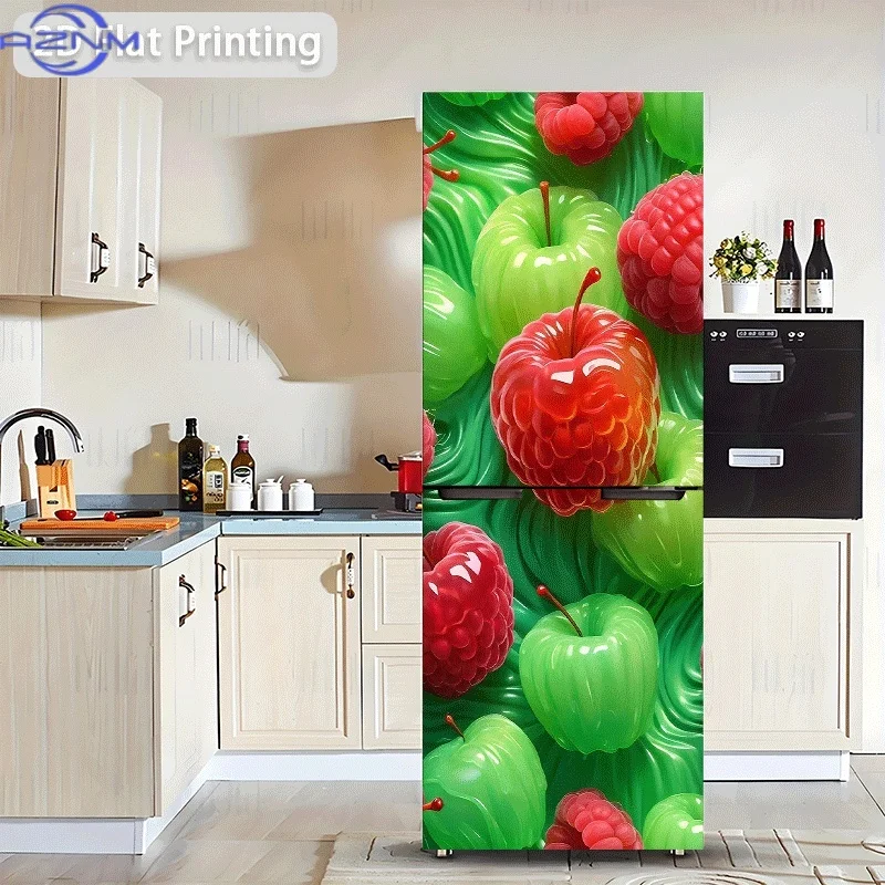 1pc 2D Printed Refrigerator Sticker,