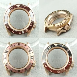 41mm SKX 007 Rose Gold NH36  NH movement 35 case Dome sapphire glass case for 22cm strap stainless steel case accessories