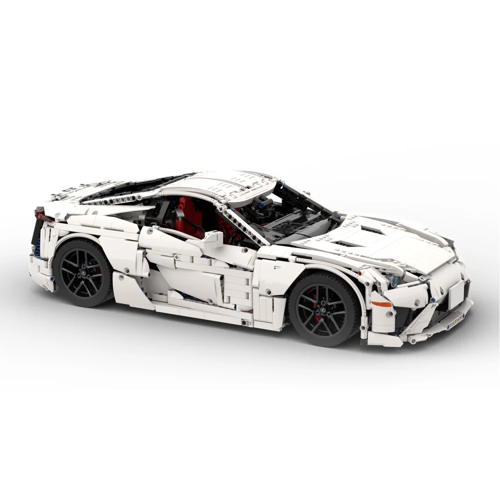 MOC Sportwagen Lexused LFA 1:8 Model Bouwsteen Snelheid Sportwagen Witte Stadsauto Kampioenschap Racing Gemonteerd Baksteen Speelgoed Cadeau