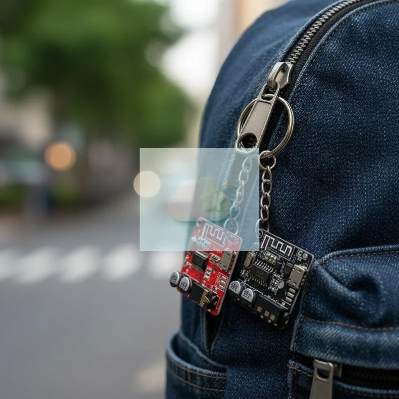 Tech Accessories Board - Porte-clés en métal minimaliste rétro en