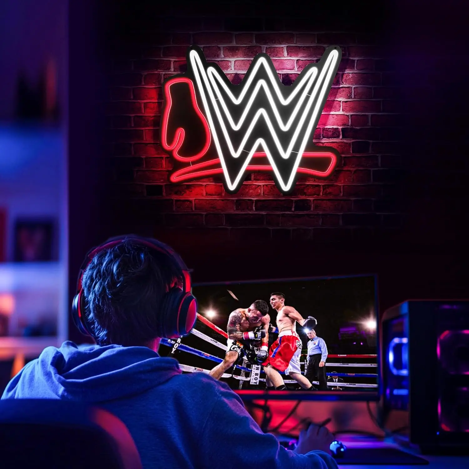 تخصيص ضوء LED النيون تسجيل للتسليم السريع للمنزل مركز تسوق بار حفل زفاف مكتب مدرسة نادي القتال الإعلان