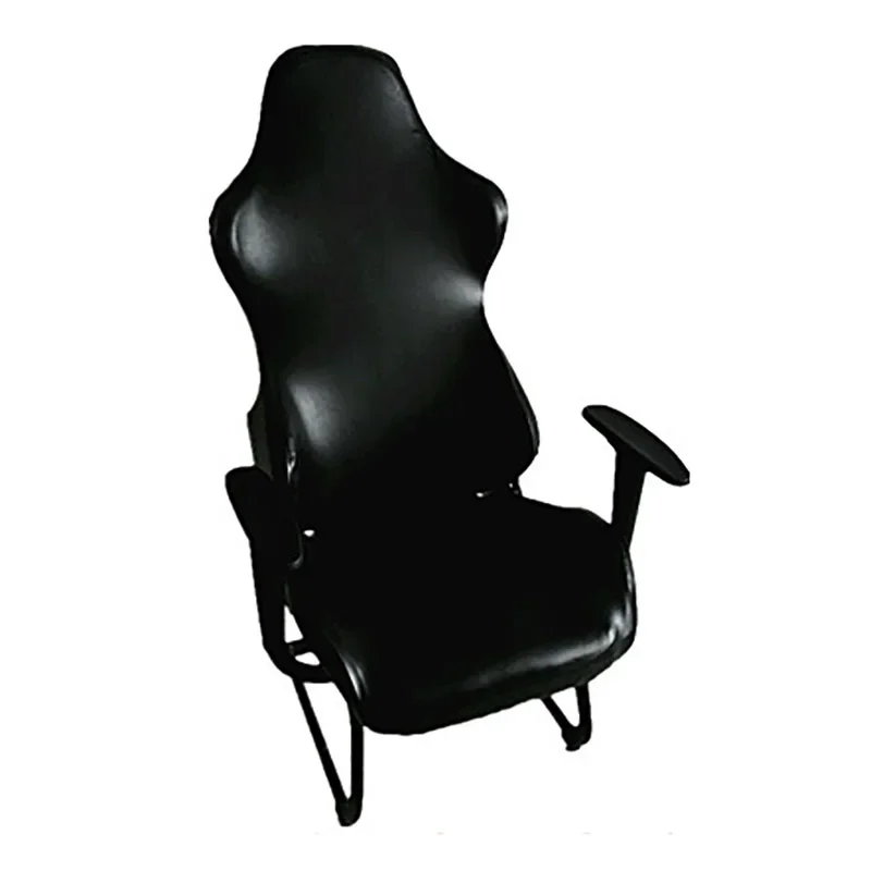 PU Leather Computer Chair Covers Spandex Elastic Chair Armrest Pads+Chair Cover  For Office Slipcover For Gaming Armchair