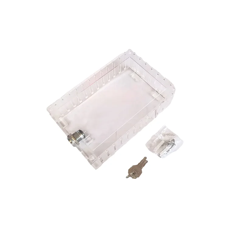

A50I 1 PCS Transparent Waterproof Box Universal Thermostat Lock Box Junction Box With Key For Wall Thermostat