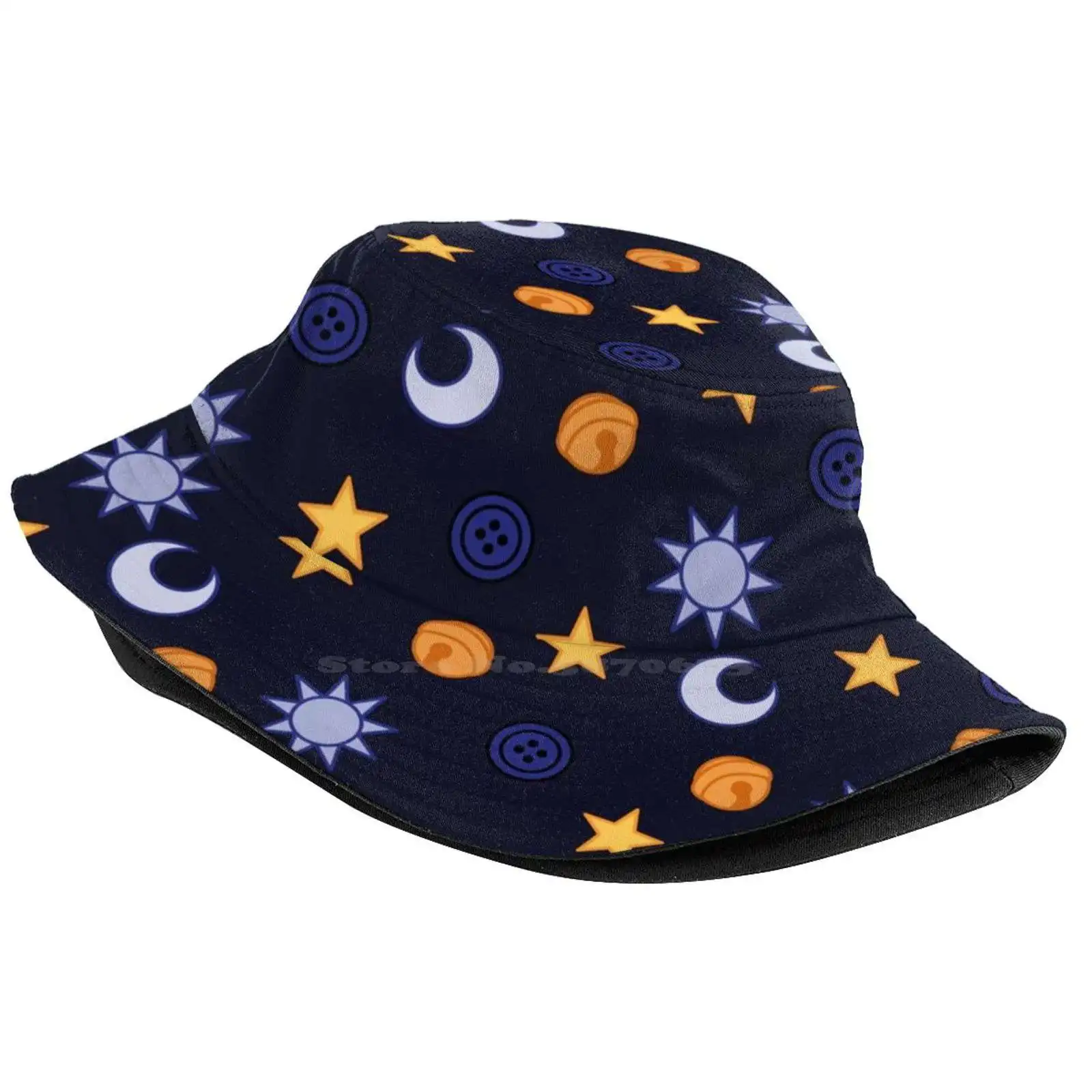 Moon Pattern Sun Cap Fisherman Hat Bucket Hats Moon Daycare Attendent Fnaf Security Breach Five Nights At Security