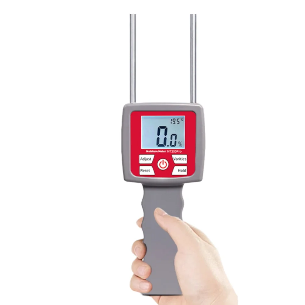 Multifunction portable moisture meter for forage with LCD backlit screen accurate moisture range 2 to 30 percent