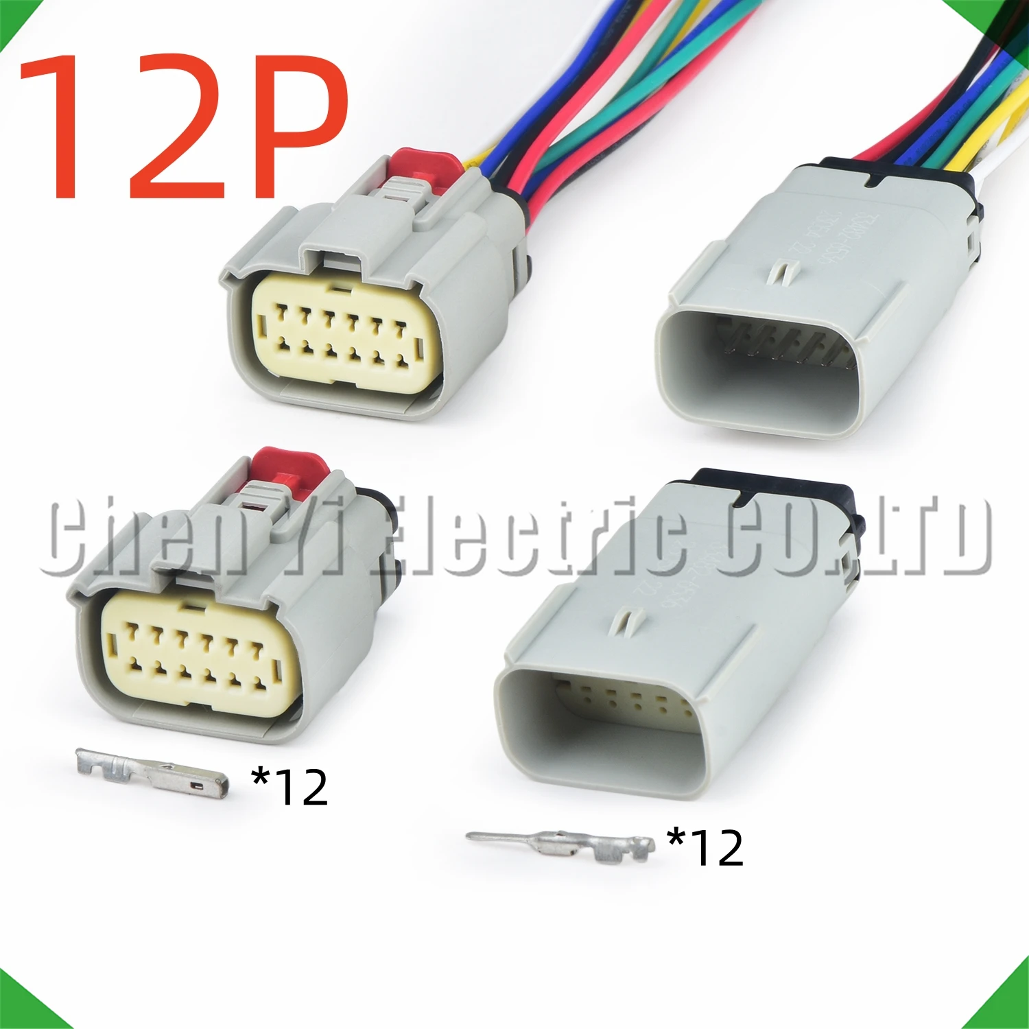 12 Pin Automotive Connectors Carplay Jumper Wire harness Plug 33482-1202 33472-1207 For Harley Davidson