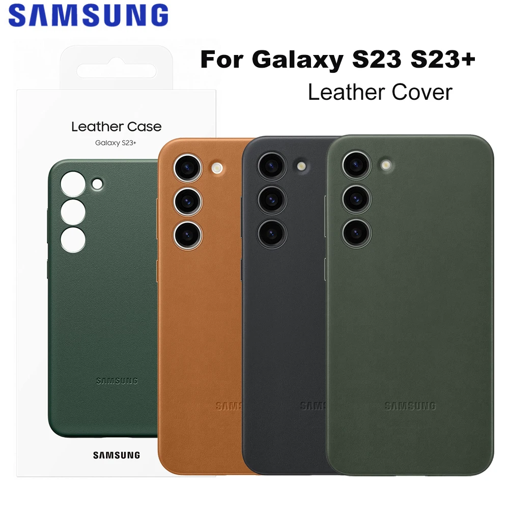 

Original For Samsung Galaxy S23 S23+ S23Plus Leather Phone Case Genuine Leather Slim EF-VS911 EF-VS916