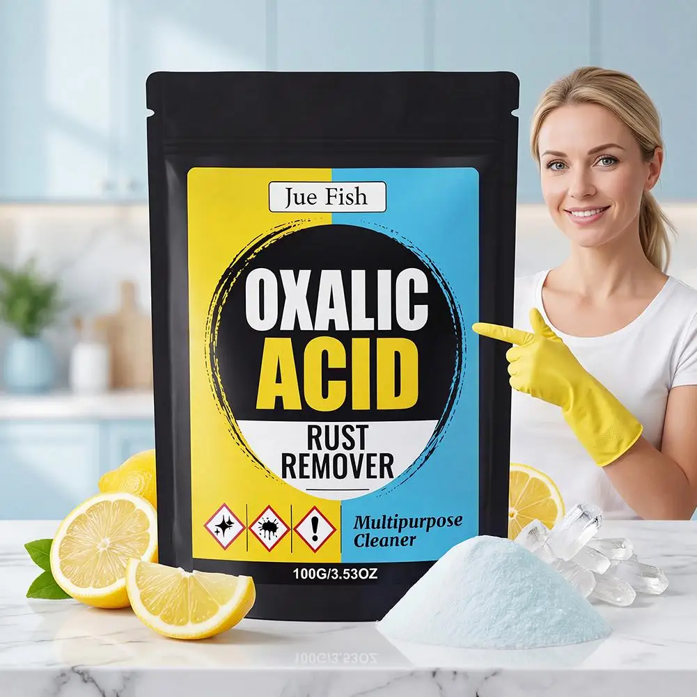 Oxalic Acid Rust Remover Metal Wood Cleaning Multi-Surface Rust Stain Automotive Metal Woodworking & Furniture Refinishing