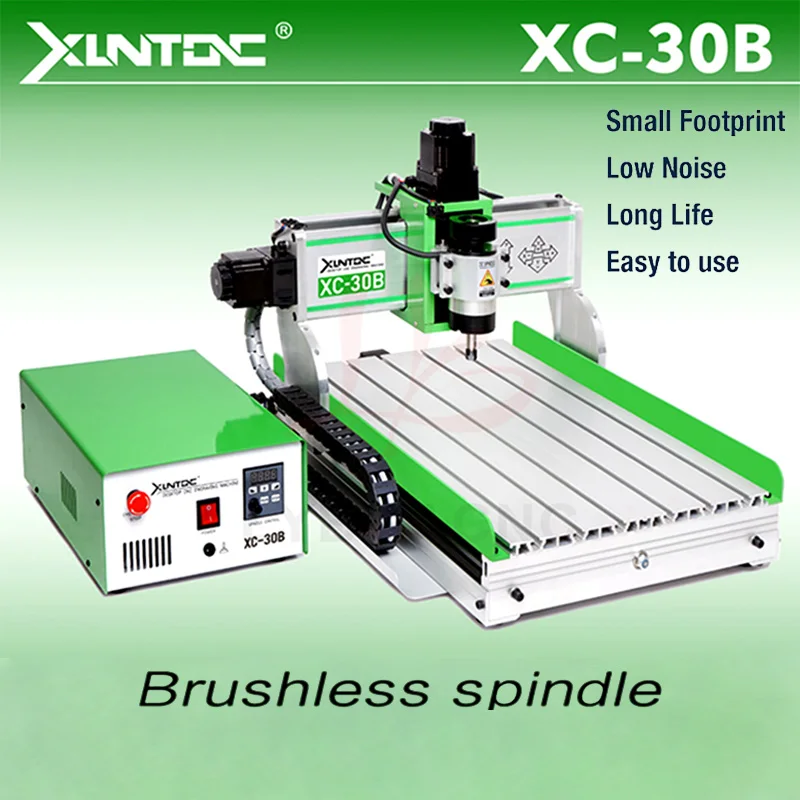 XC-30B Desktop Router Engraving Machine 3 Axis 4 Axis USB Port Metal Wood Acrylic Carving Milling Drilling Machine