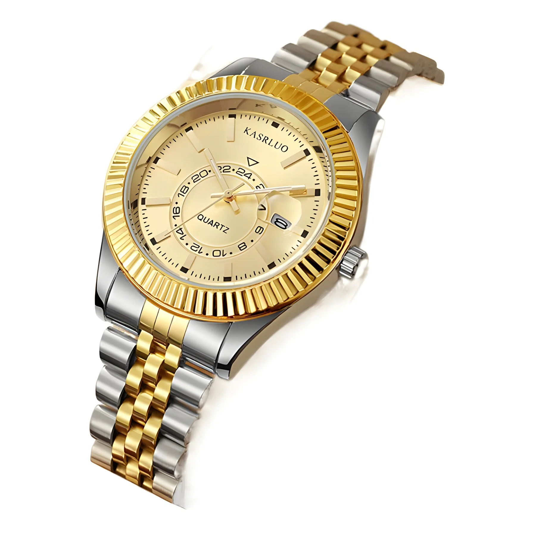 

Светящиеся водонепроницаемые часы со стальным ремнем, мужские часы, модный календарь, деловые кварцевые часы для отдыха