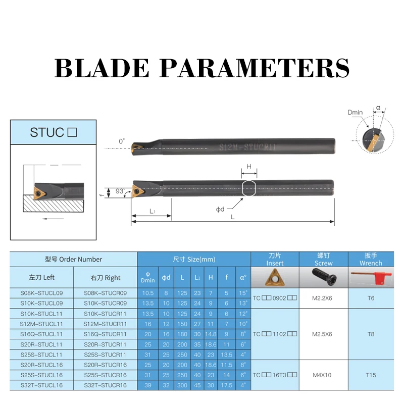 HENGXIN portautensili per tornitura interna STUCL11 STUCR11 TCMG1102 TCMG inserti in metallo duro Lather CNC Machine Bar Set di utensili da taglio