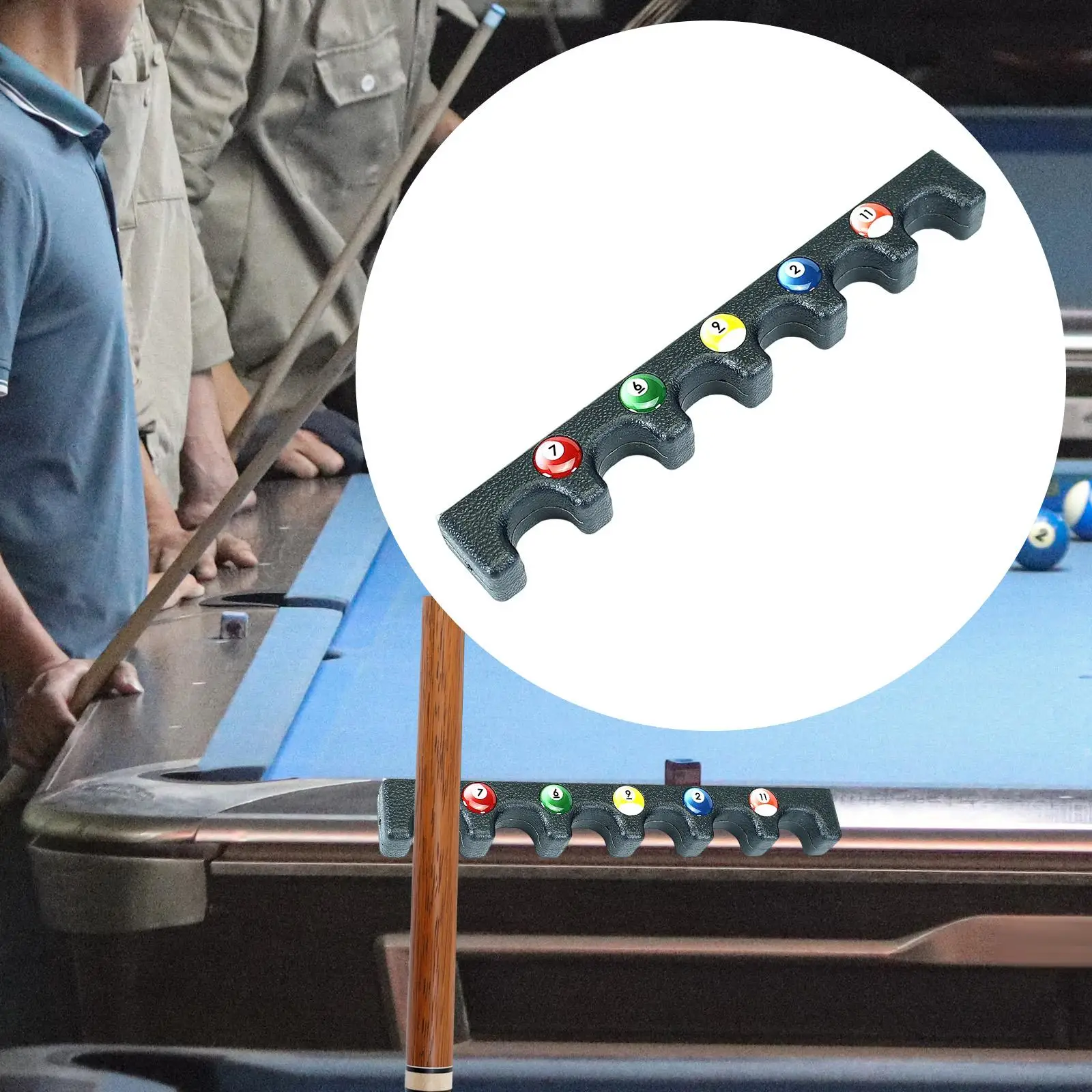 

6-луночный держатель для кия, подставка для кия, нескользящая стойка для бильярдного кия для начинающих