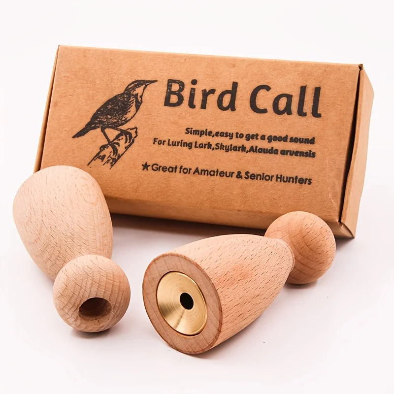 Larks, Skylarks, And Other Birds Imitate Animal Sounds for Hunting And Photography. Equipment Includes Wooden And Brass Whistles