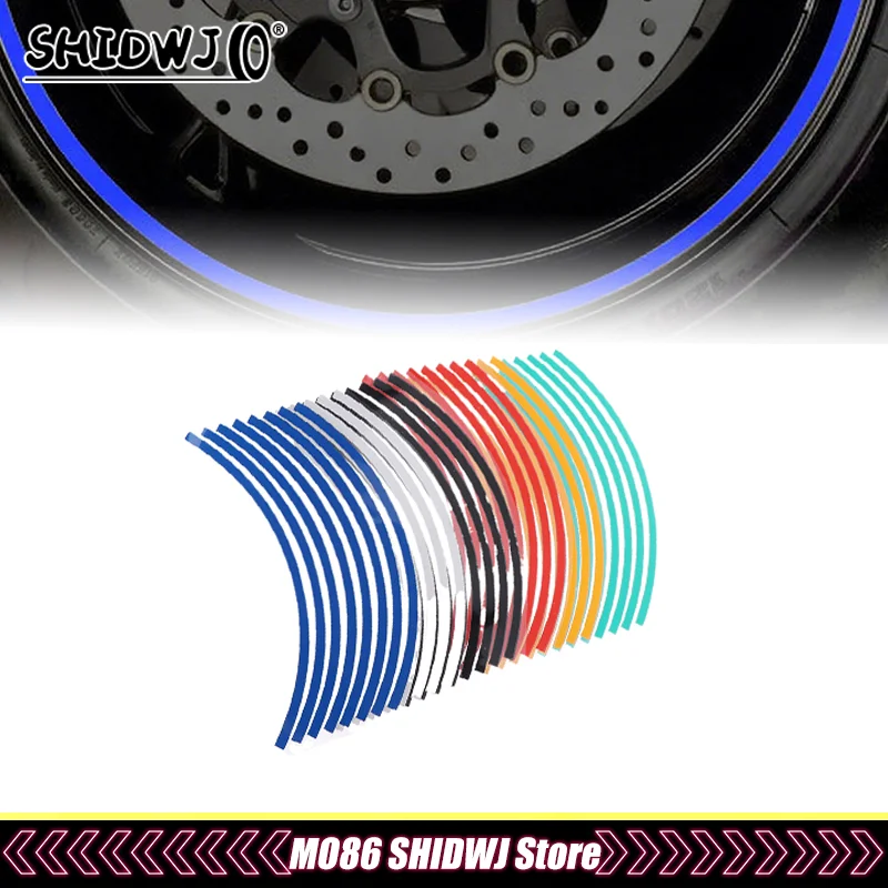 

16pcs Reflective Wheel Rim Stripe Decal Sticker For Motorcycle Wheels Car Cycling Bike Bicycle Night Safety Decoration