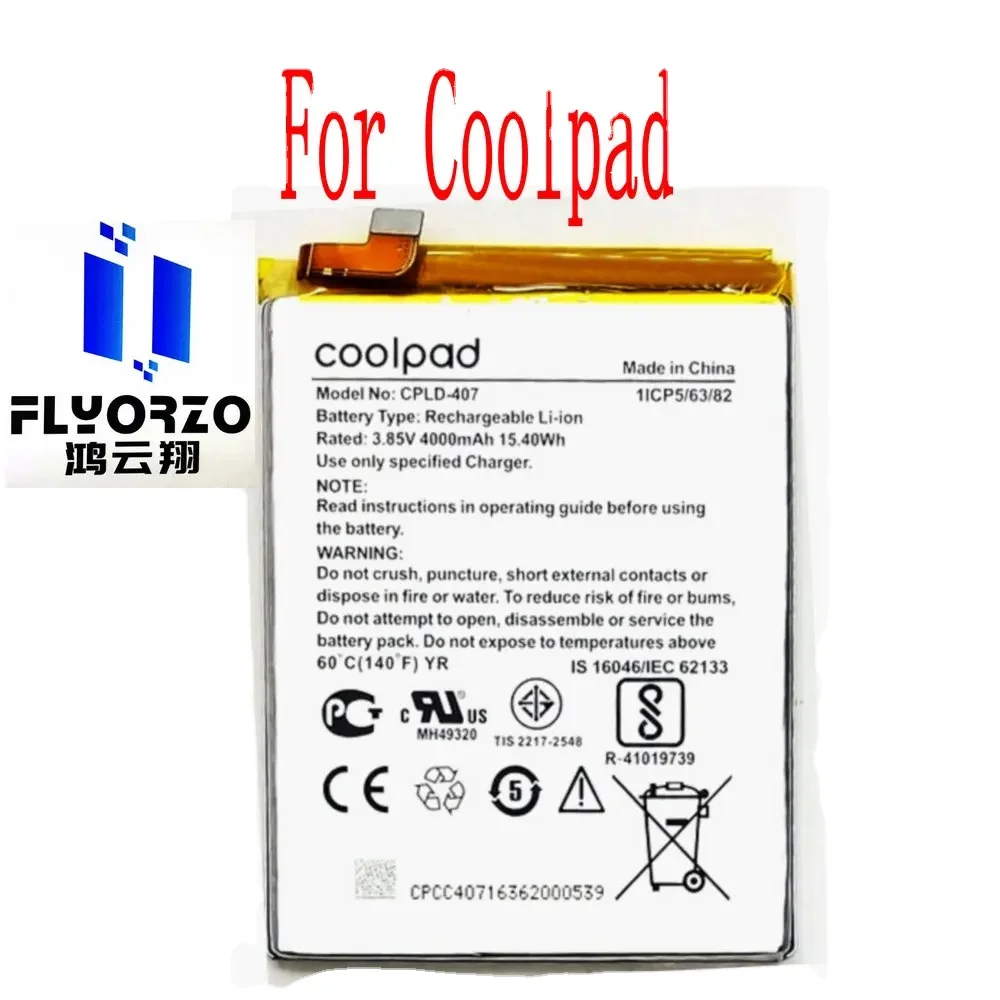 

New CPLD-407 Battery for Coolpad Cool 1 Play 6 COR-I0 VCR-A0 Cool1 Changer 1C C107-9 C106-7 C106-8 C106-9 Mobile Phone