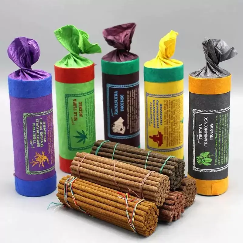 Nepalese Tibetan Short Thick Incense Sticks 30 Pcs Traditional Herbal Resin Floral Aroma Himalayan Fragrance