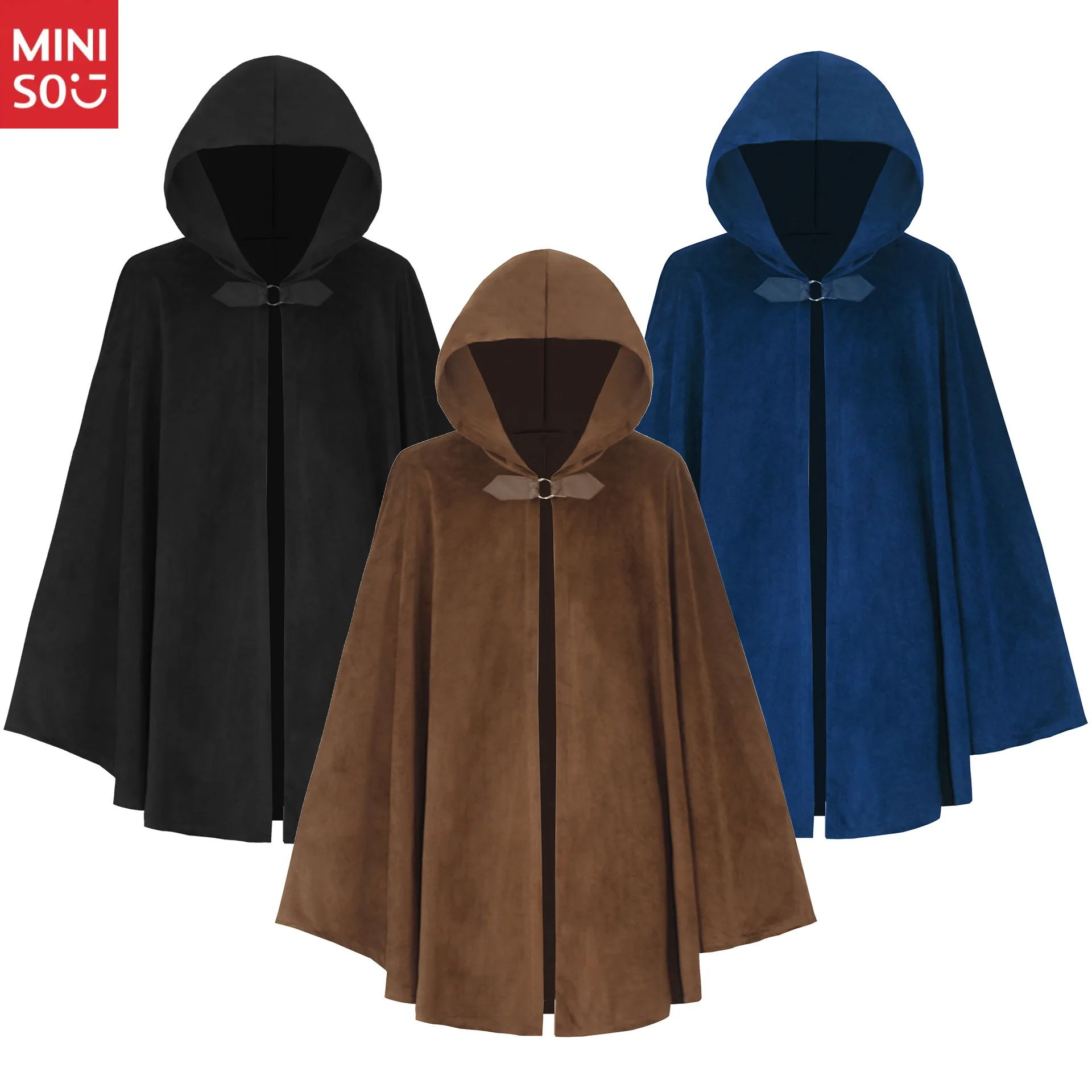 

Men's Medieval Cloak Cape - Viking Pirate Ranger Robe for LARP Cosplay Halloween Costume