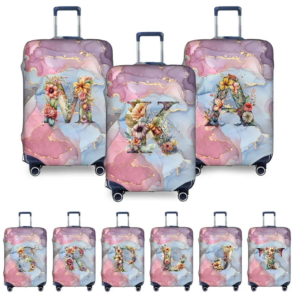 

Travel Thick Elastic Luggage Cover Suitcase Protective Covers Baggage Case Cove for 18-28 Inch Suitcases Floral Letter Series