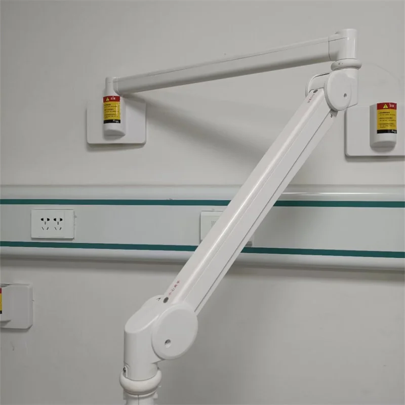 High Quality White Aluminum Alloy Medical Monitor Wall Mount With 500MM Height Adjustment And 75/100mm VESA For Stock Available