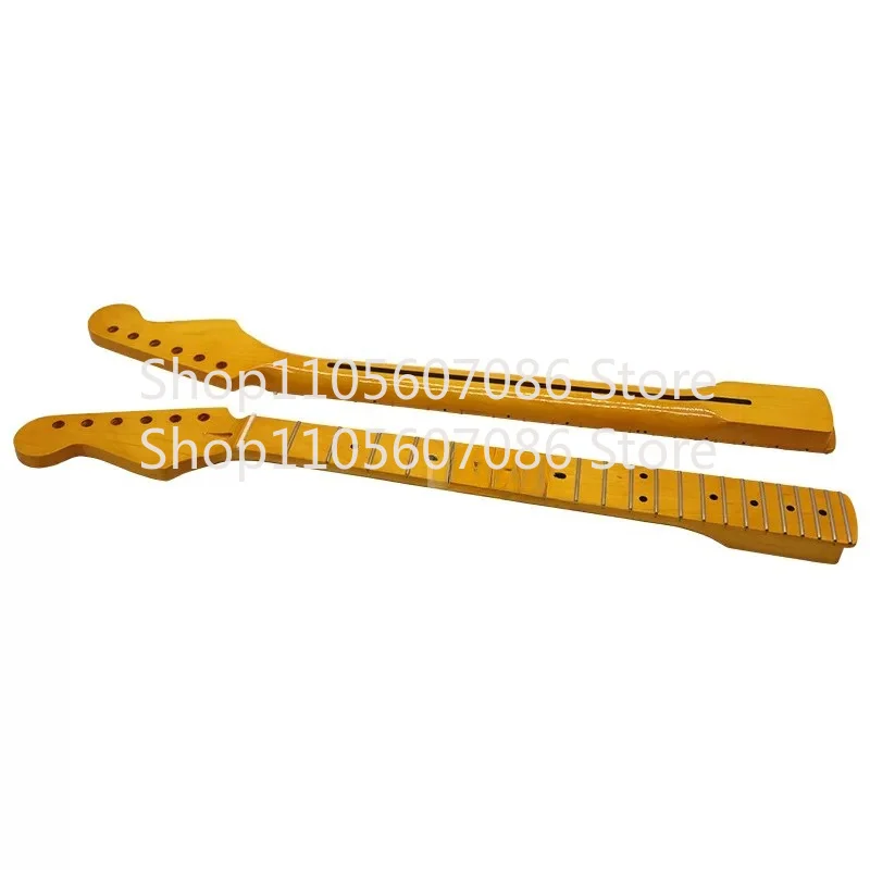 Left Hand 6 String Neck 21 Fret/22 Fret Electric Guitar Neck, Backhand Guitar Left Neck Full Maple Light