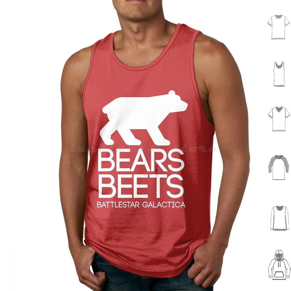 Bears. Beets. Battlestar Galactica. Tank Tops Print Cotton The Office Dwight Schrute Schrute Bears Humor Office Nbc