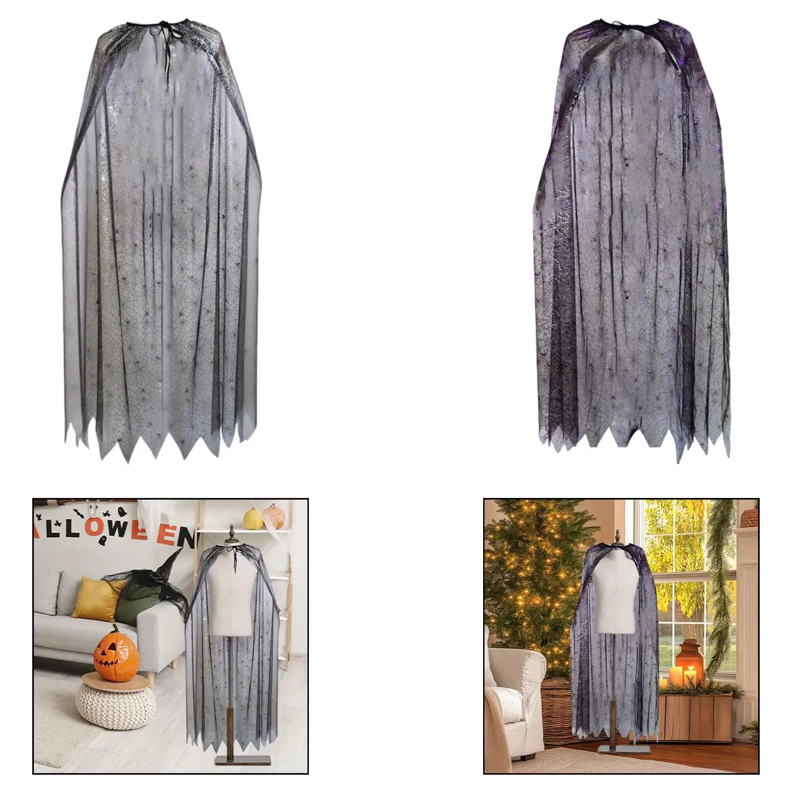 

Накидка ведьмы с паутиной, готический костюм волшебника, нарядное платье, реквизит, плащ для косплея для мероприятий, женщин и мужчин, карнавальный сценический костюм для взрослых