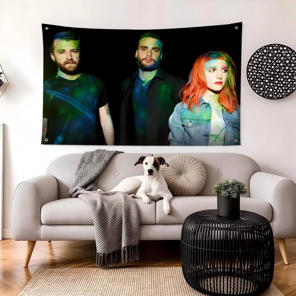 Alternative Rock Band Paramore Flags Personalized Image Wall Hanging Decor for Garage, Bedroom, Living Room, Dorm