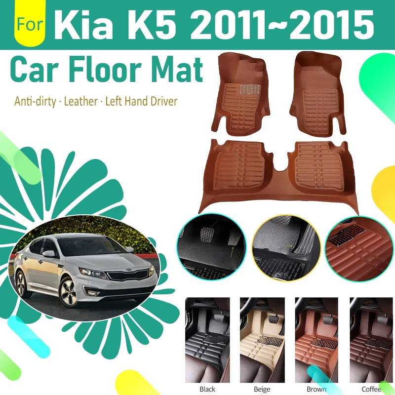 

Car Foot Mats For Kia K5 Optima TF MK3 2011 2012 2013 2014 2015 Dustproof Foot Pads LHD Cover Floor Carpet Rugs Auto Accessories