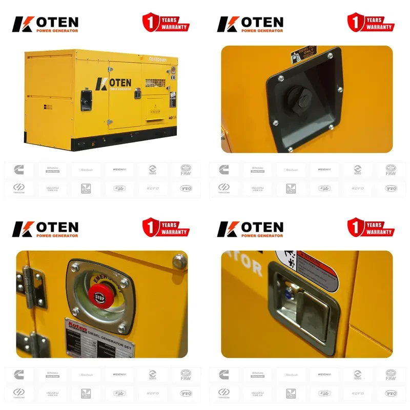 50Hz 400V 10kVA to 60kVA FAW Engine Electric Silent Power Generator