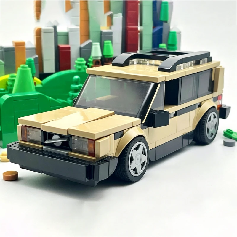 

City Car Model MOC Building Bricks Classic Station Wagon Modular Technology Children Holiday Gifts Assemble Toys Suit