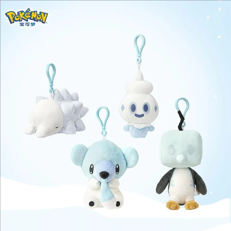 

Original PokéMon Snow Realm Illusion Series Plush Dollm Pendant Eiscue Spheal Vanillite Toy Girl Birthday New Year Gift