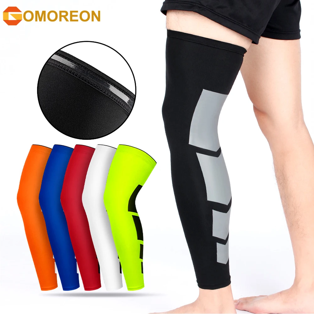 Rodillera larga de manga larga para hombre y mujer, protector de rodilla para baloncesto, fútbol, voleibol, ciclismo