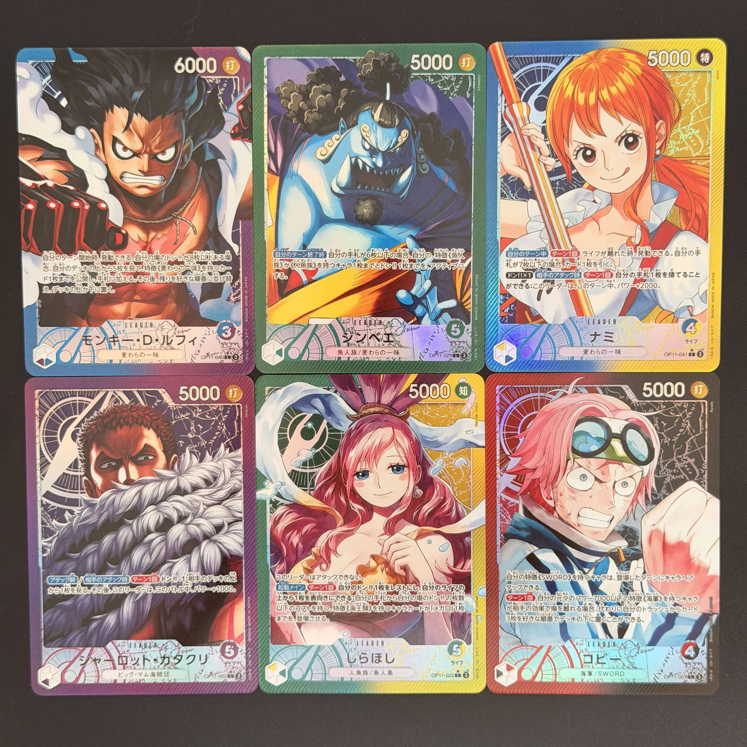 One Piece Japanese Card Koby Jimbei Shirahoshi Monkey D. Luffy Nami (Alt Art) OP11 A Fist of Divine Speed Collection Flash Card