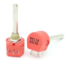 2Pcs W1 WX118 ABK Wire Wound Potentiometer 2W 1K 2K 5K 10K Red