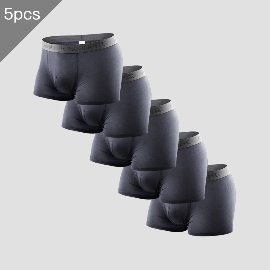 

5PCS Men's underwear, oversized, loose, overweight pants, boxer pants, boxer pants, modal, overweight shorts