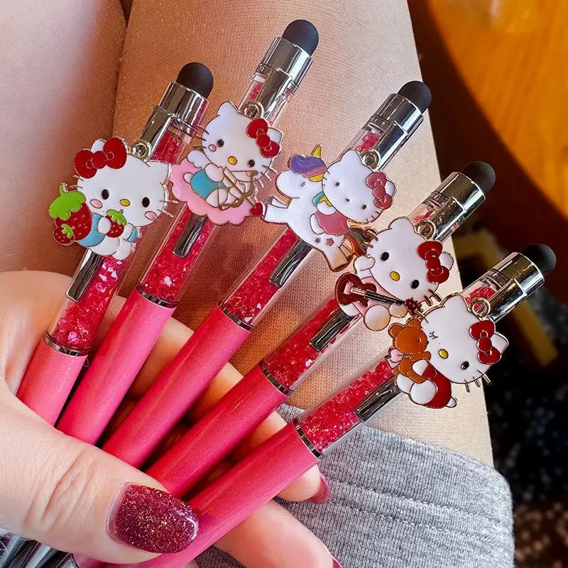 

Kawaii Cartoon Hello Kitty Gel Pen Cute KT Cat Press Pen Black Gel Pen Student Stationery Supplies Lovely Gifts