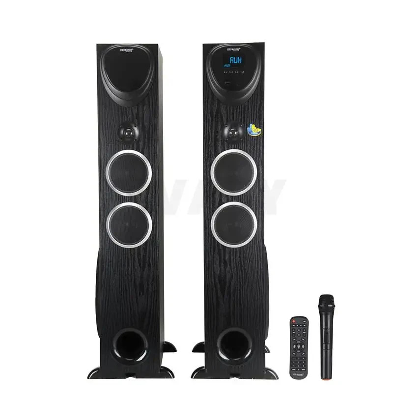 

A Pair High-power 10 Inch Floor-standing Three-way Speaker 2.1 With Dual Bass Home Theater Hifi Bluetooth Active Speaker 200W