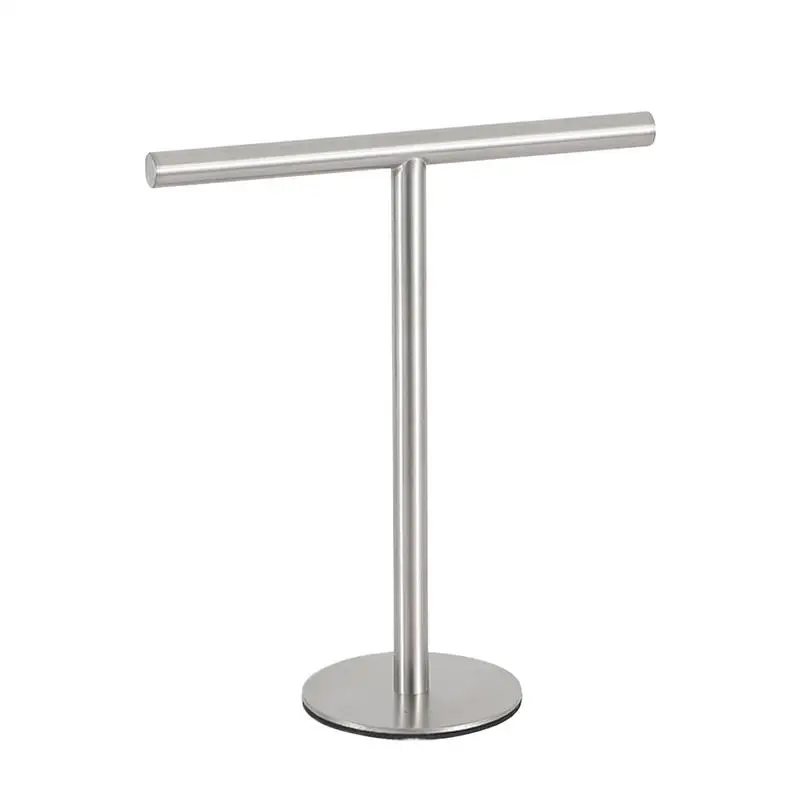 Soporte para toallas de mano para encimera, soporte para barra de toalla, soporte para toallas de mano, toallero en forma de T para encimeras de cocina y baño