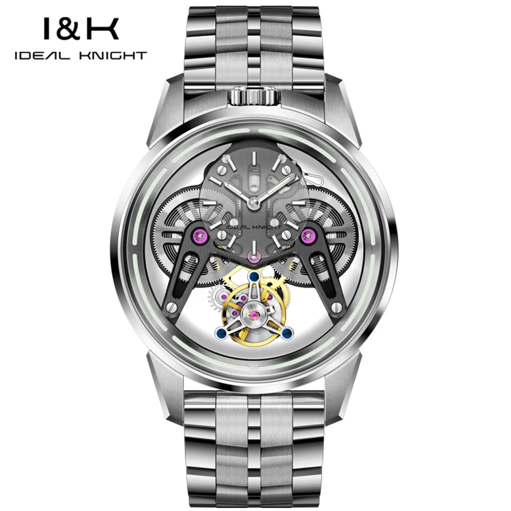 Ideal Knight 6806 Full Hollow Tourbillon Wristwatch for Men Top Sapphire Mirror High end Wristwatches（Future Warrior Series）