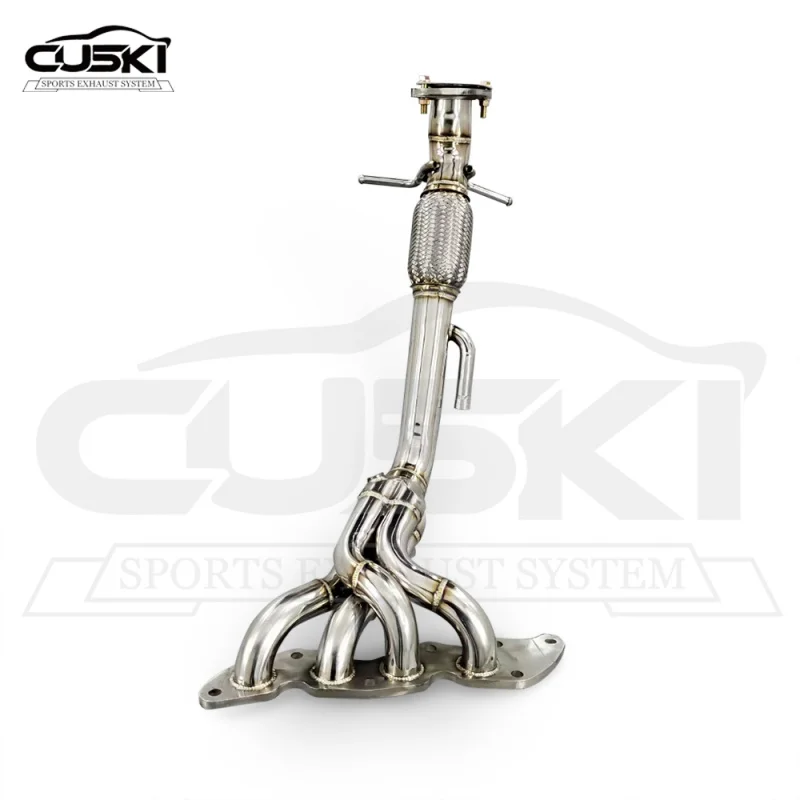 CUSKI Exhaust Manifolds for Ford Focus 1.8 2008-2013 Polished Stainless Steel Racing Exhaust System Increase Exhaust Power