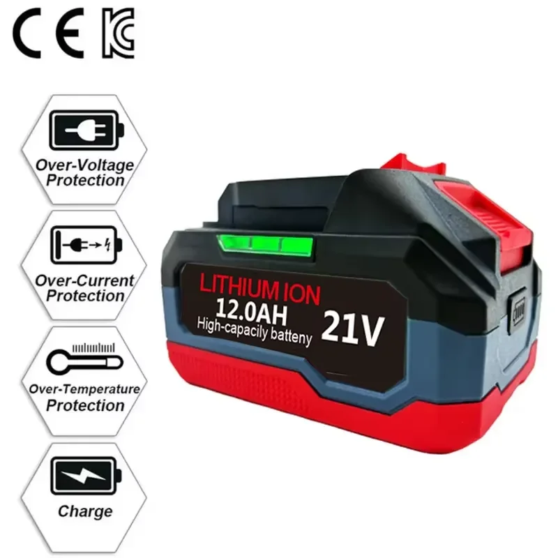 Big Promotion 21V 12.0Ah Rechargeable Li-ion Battery, for Makita 18v/21v Battery for Makita 18v Cordless Power Tools Screwdriver